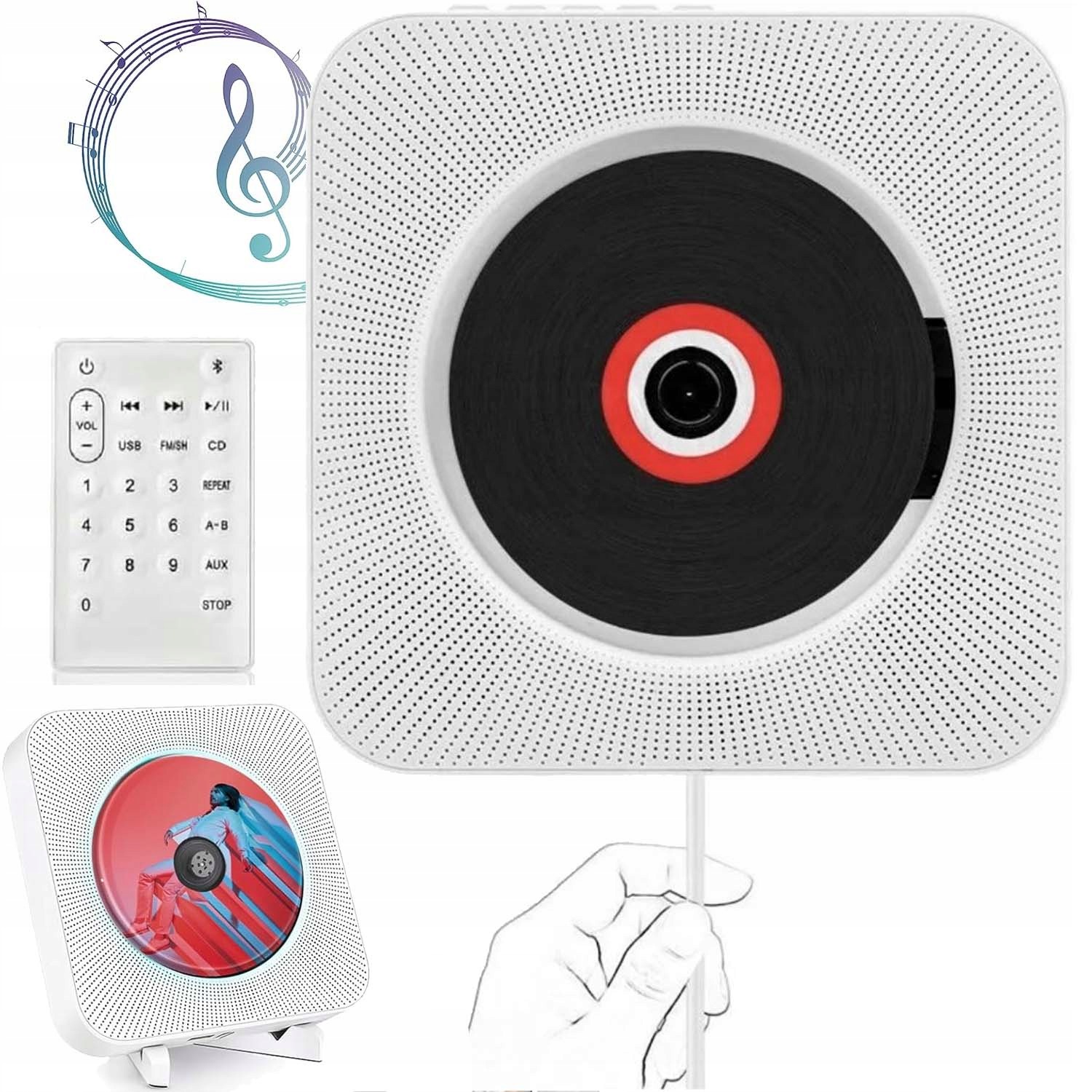 DVD Přehrávač CD Multimediální Bluetooth 5.1 Fm Rádio Usb Dálkové Ovládání Hdmi