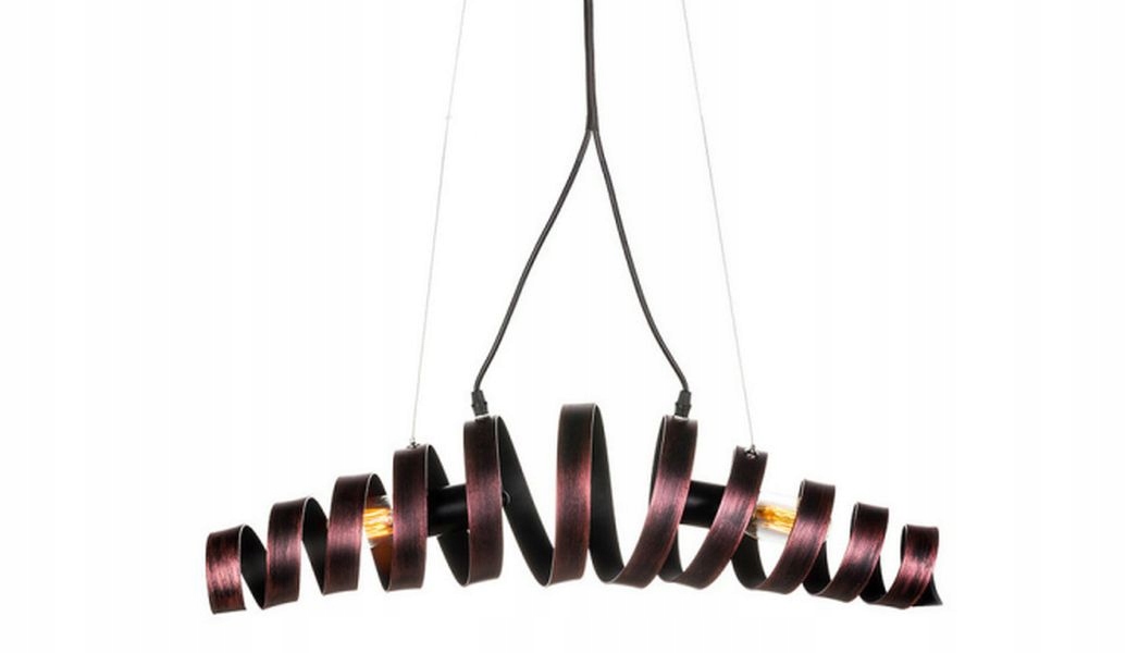 LAMPA SUFITOWA WISZĄCA CZARNA Metal Złota