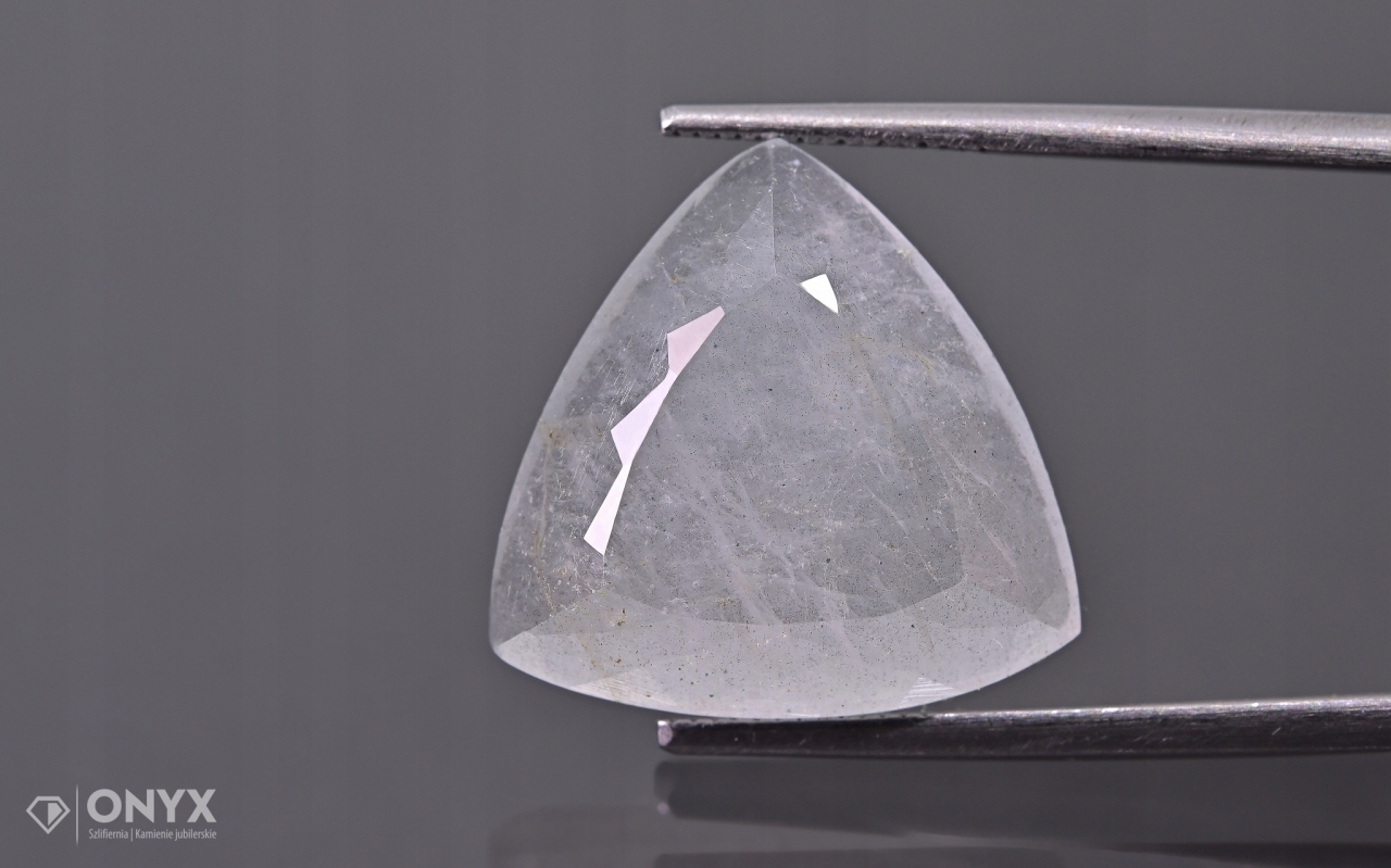 Akvamarín fasetovaná rozeta trilion 17x17 mm