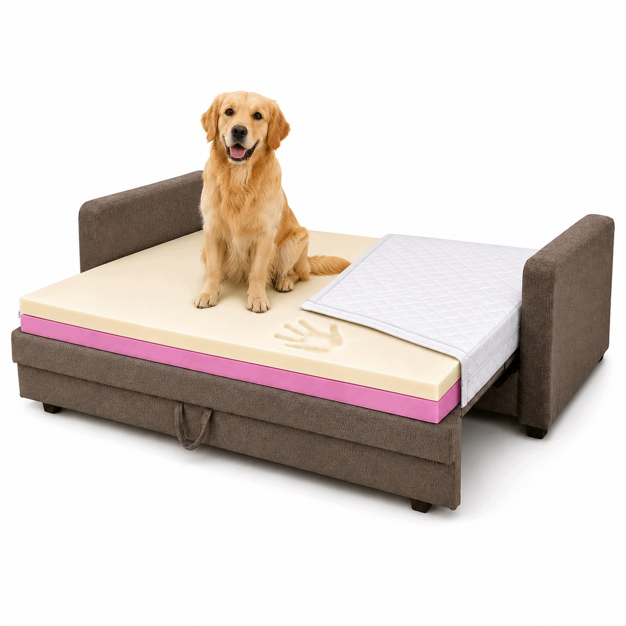 Materac 140x200 nawierzchniowy topper Hr Visco ergonomiczny 6 cm na sofę