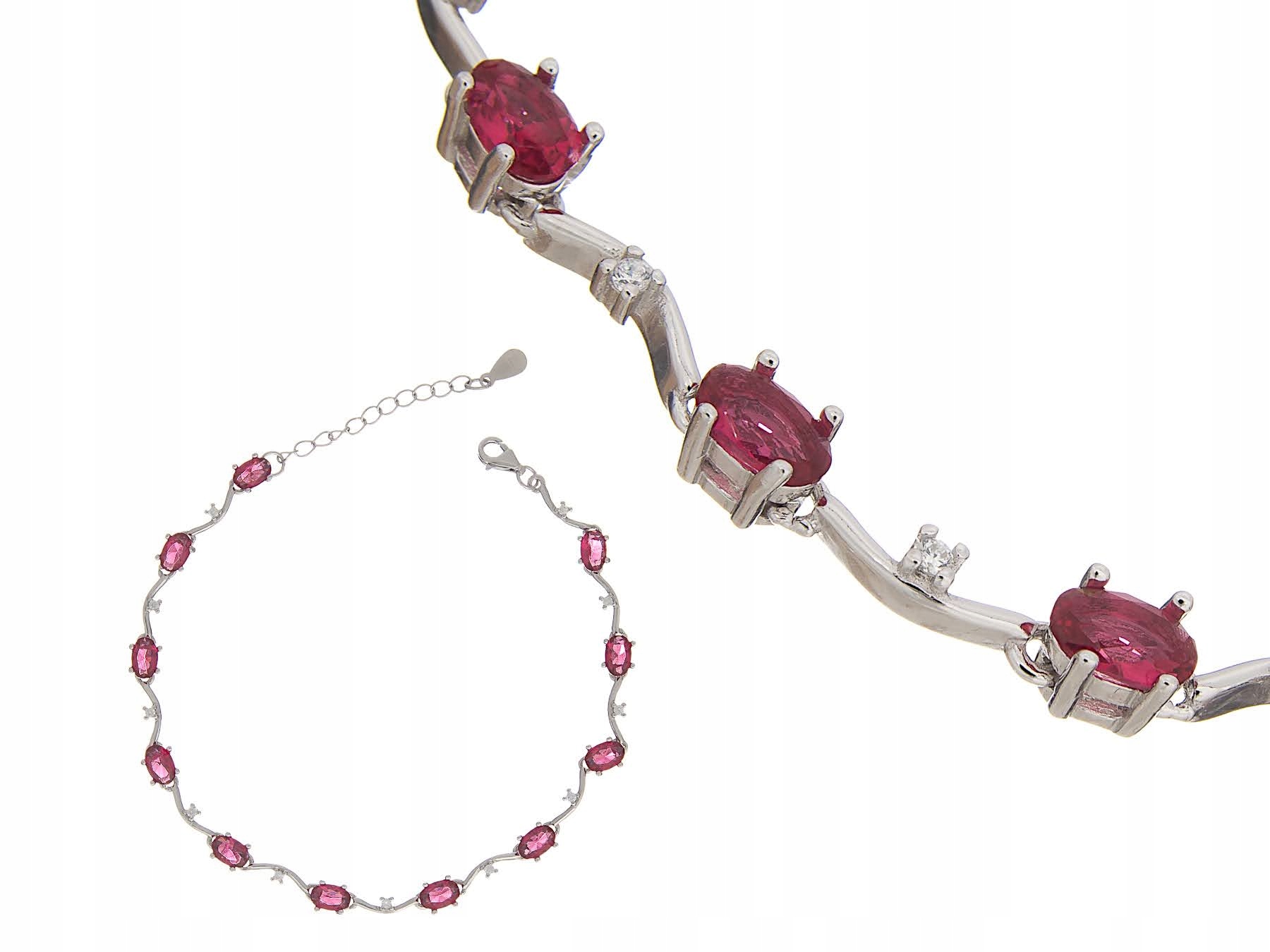 Krásný Stříbrný Náramek S Rhodiem A Zirkony!