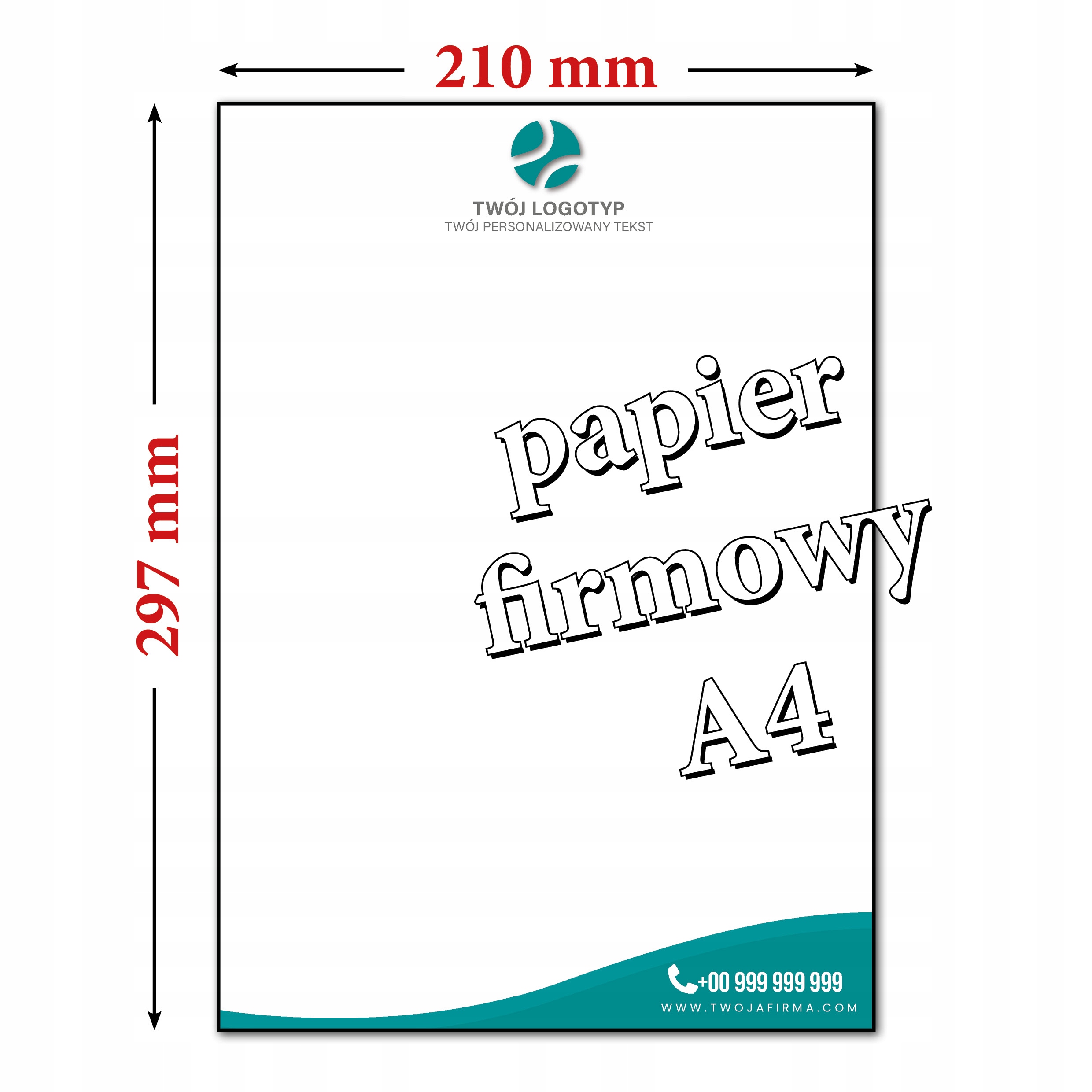 PAPIER FIRMOWY A4 500 szt. jednostr. offset 120g Marka Canon