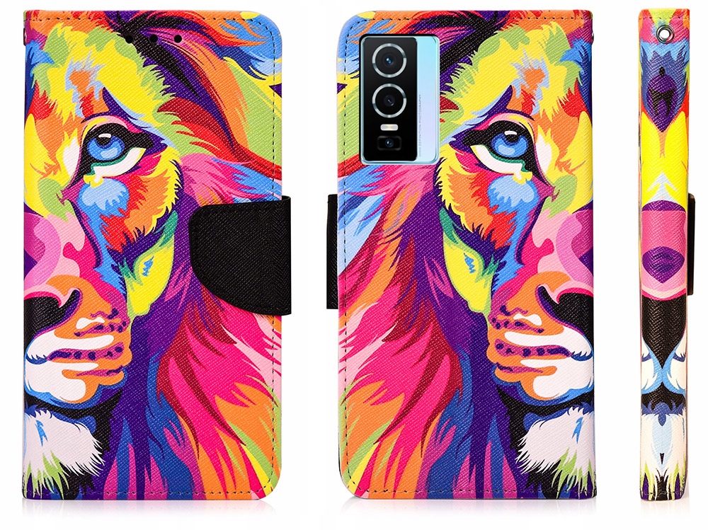 

Etui Portfel Case Do Vivo Y76 5G Szkło