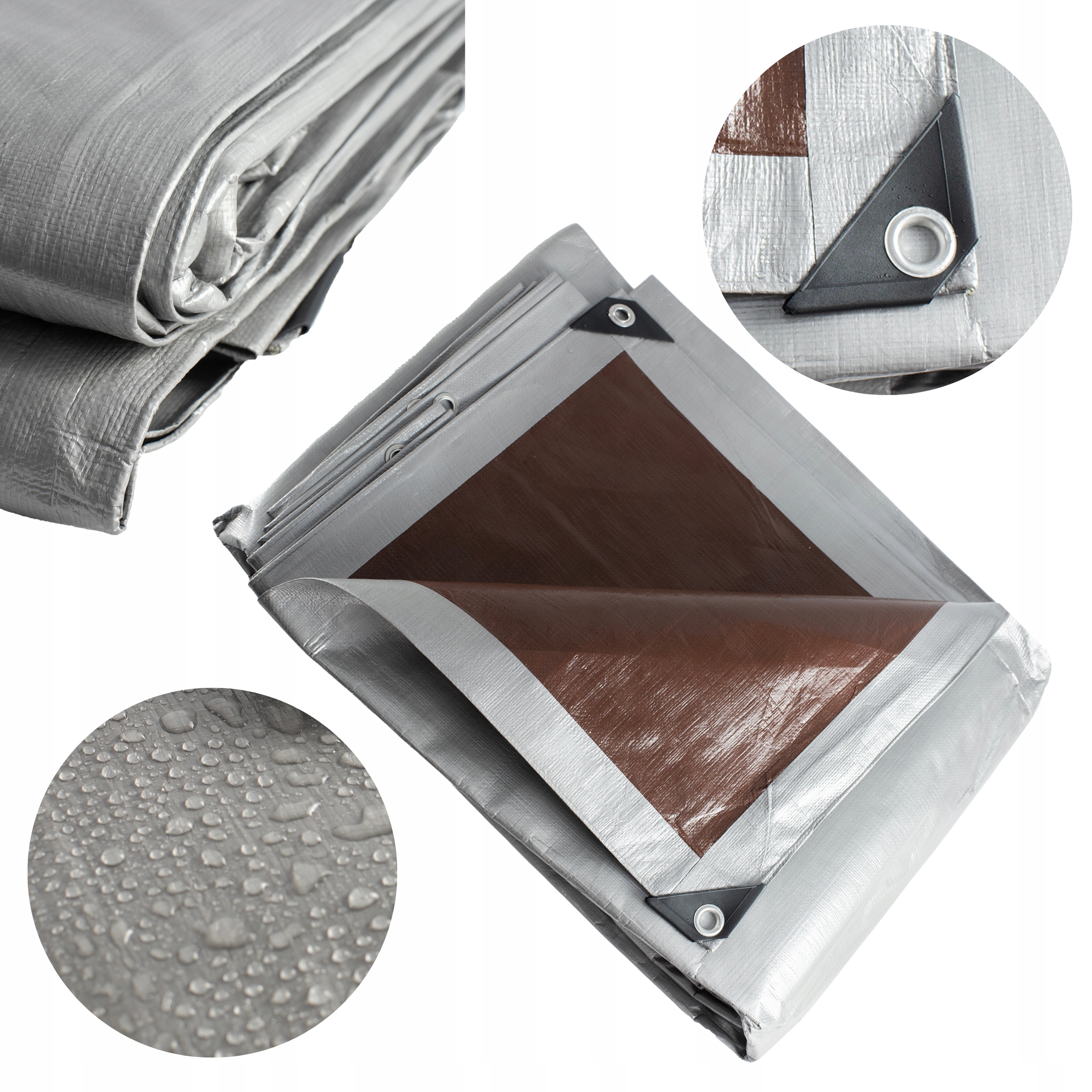 GRUBA PLANDEKA 3X7M MOCNA 210G MROZOODPORNA UV+