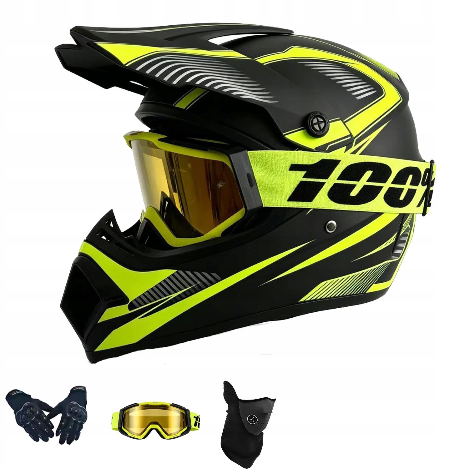 Helma Na Elektrickou Koloběžku Cross Enduro Quad Bmx Helma Brýle Rukavicexl