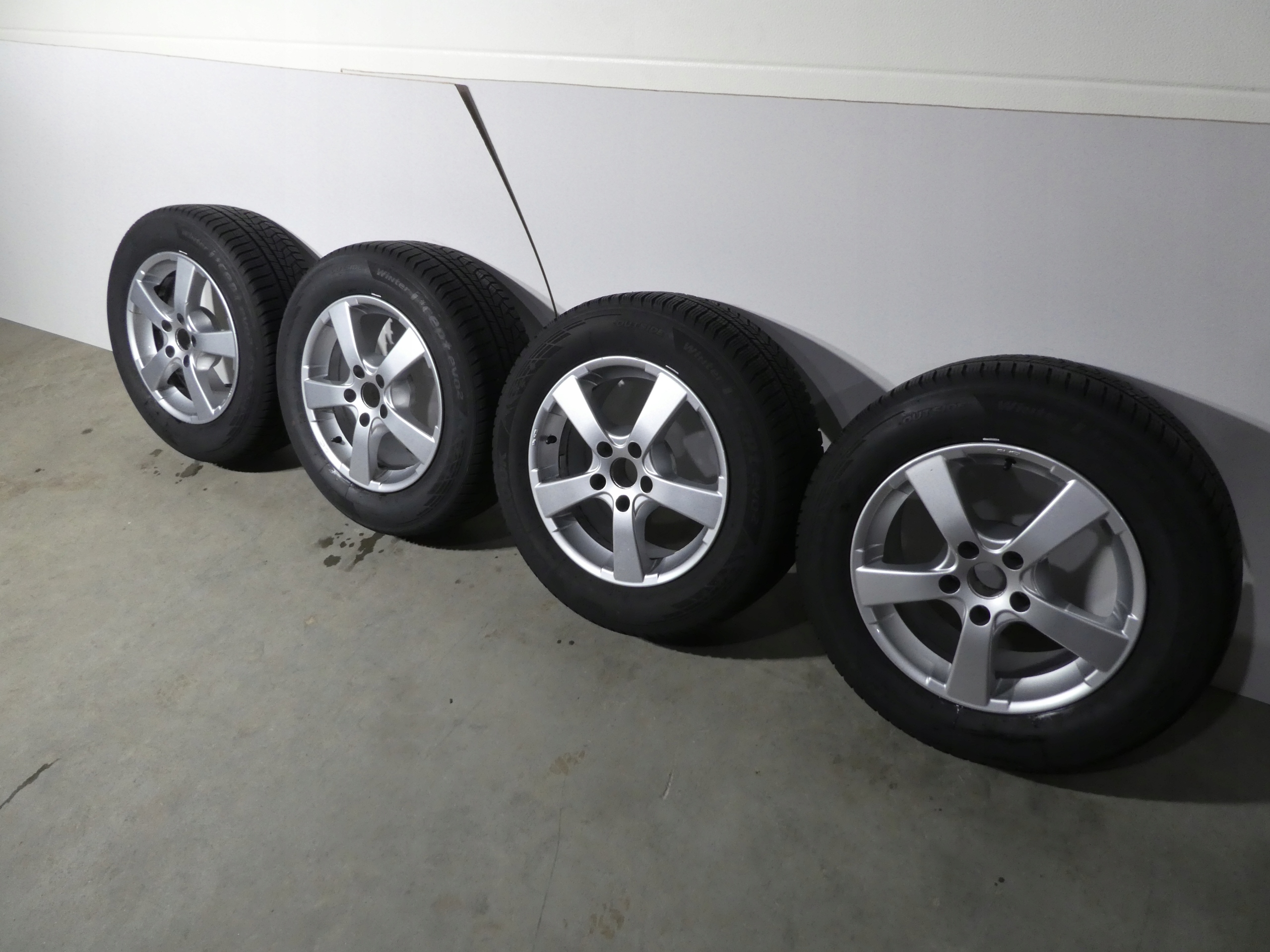 4X wheels discs tyres VW 5X112 KBA 46721 2017R 225/60/16