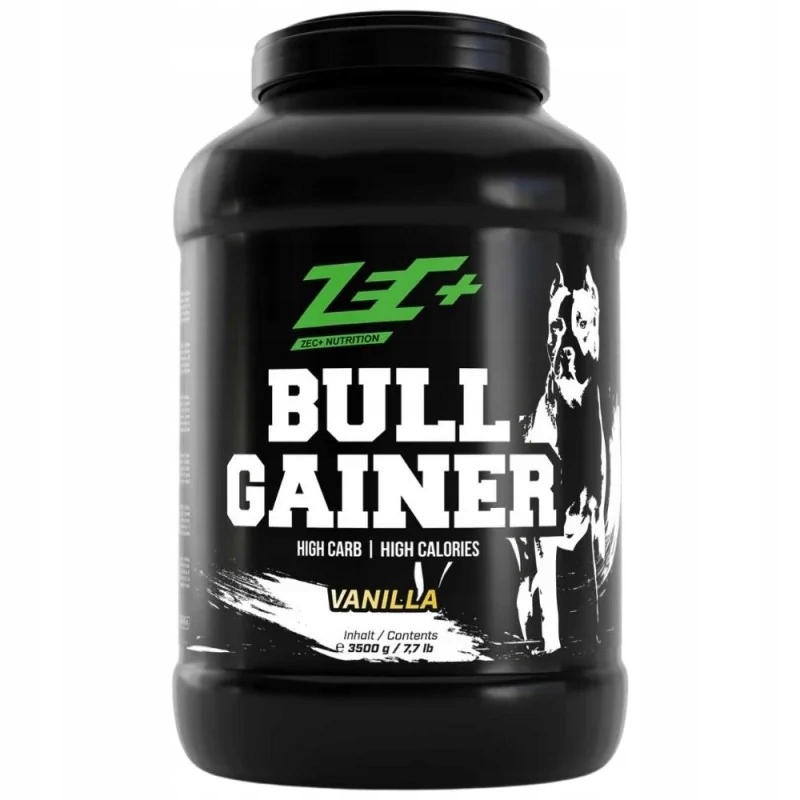 Zec+ Bullgainer Gainer Vanilkový Sacharidy Bílkoviny 3500 g Krátké datum