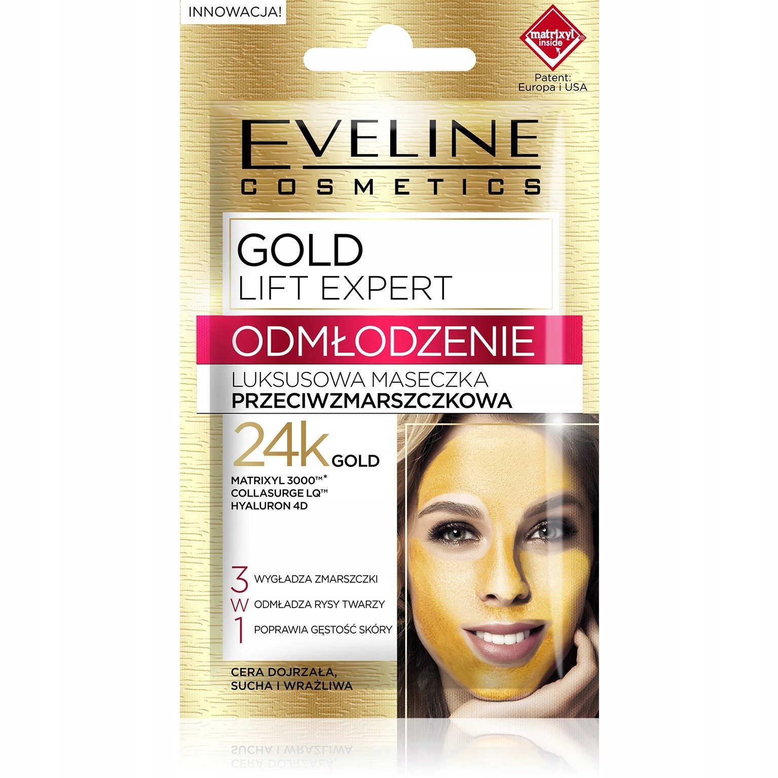 

Eveline Gold Lift Expert Odmłodzenie Maseczka prze