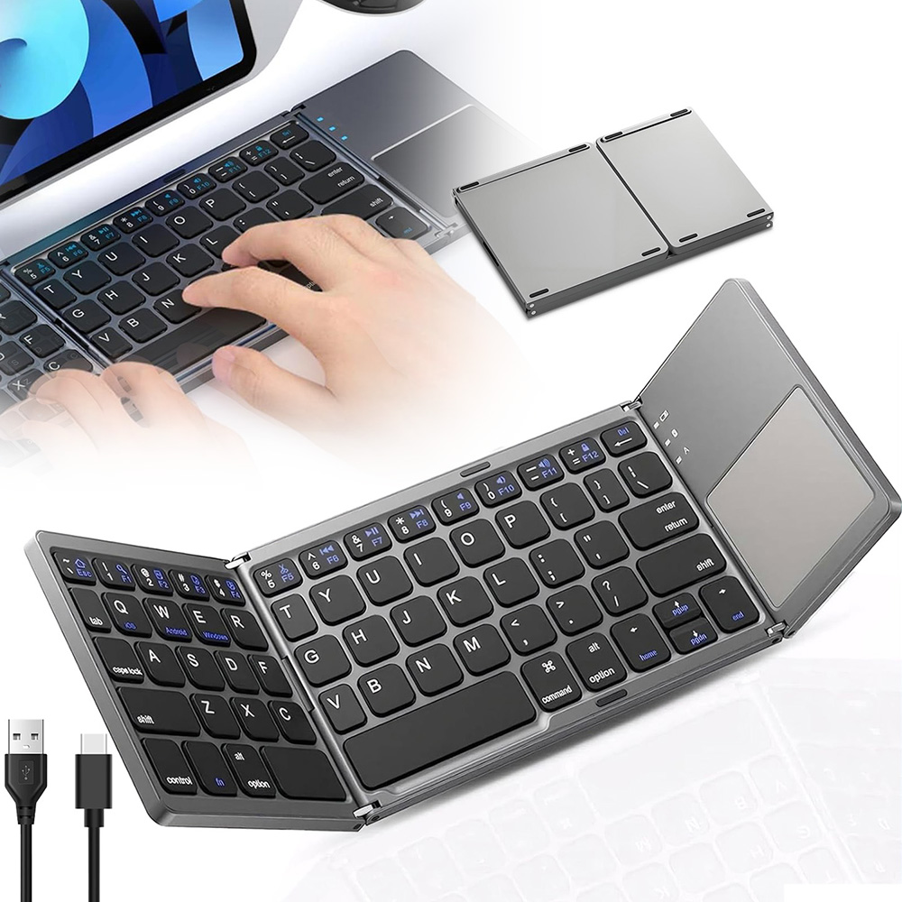 Bezprzewodowa Klawiatura Bluetooth Touchpad Uniwersalna Składana 50H