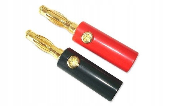

Wtyki Bananowe 4mm Goldy w obudowie Rc złocone
