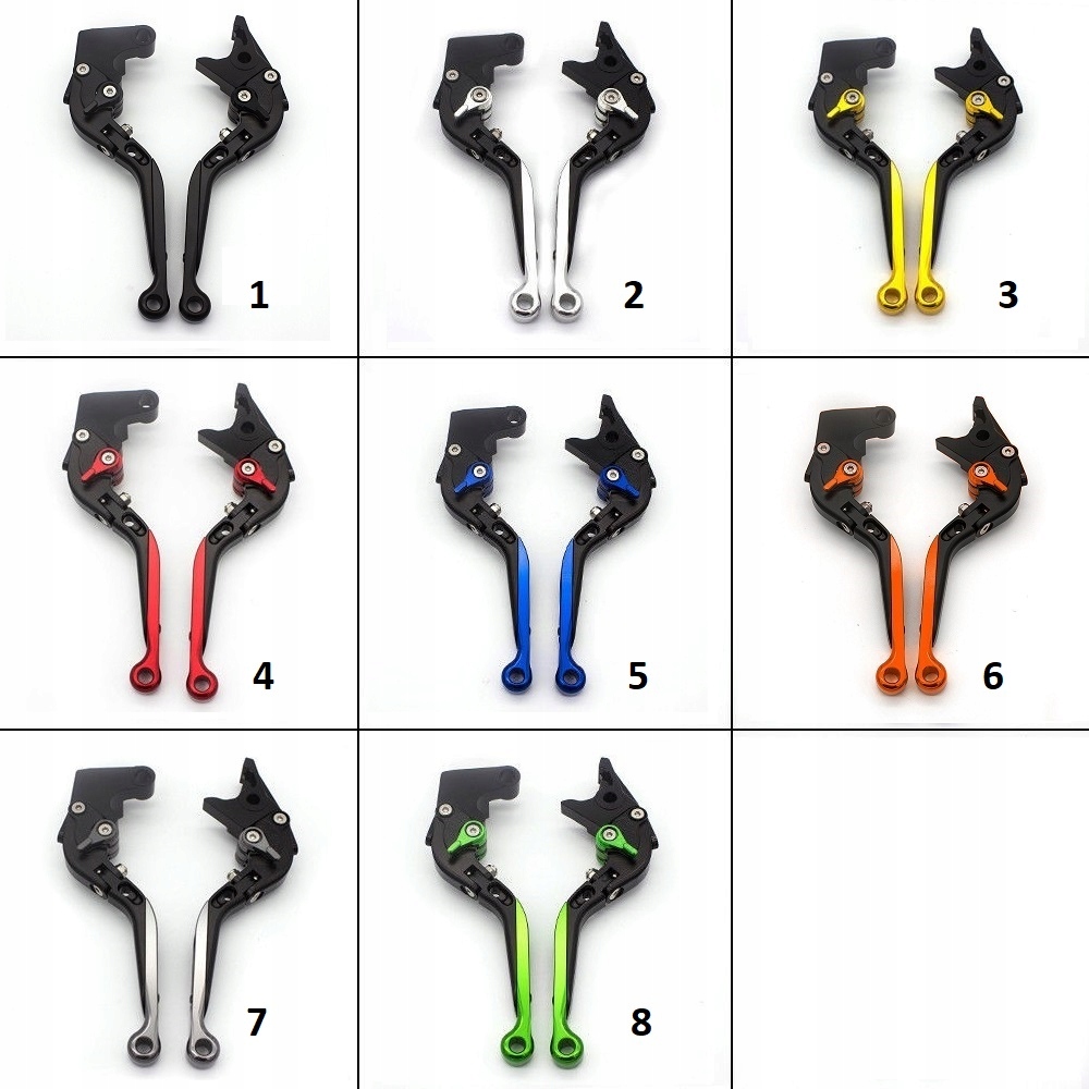 Klamki sportowe ŁAMANE REGULOWANE CNC, Honda MSX125 GROM, 13-22r. Jakość części (zgodnie z GVO) Z - zamiennik