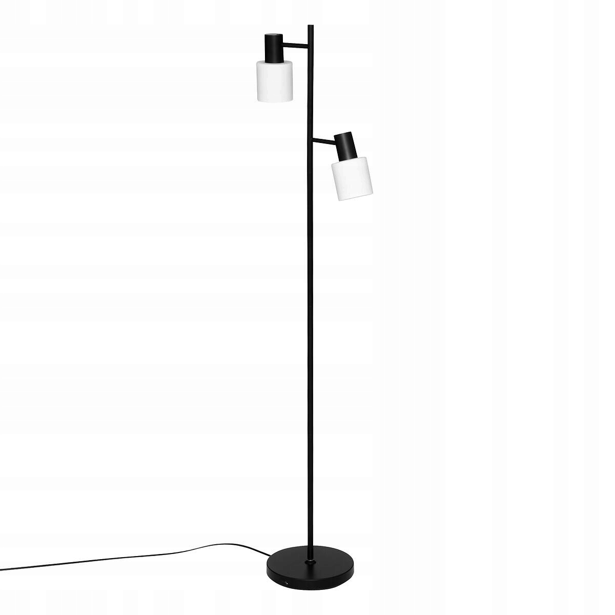 Podlahová Lampa Kovová Čierna 143 cm Lampa Do Obývačky Moderná