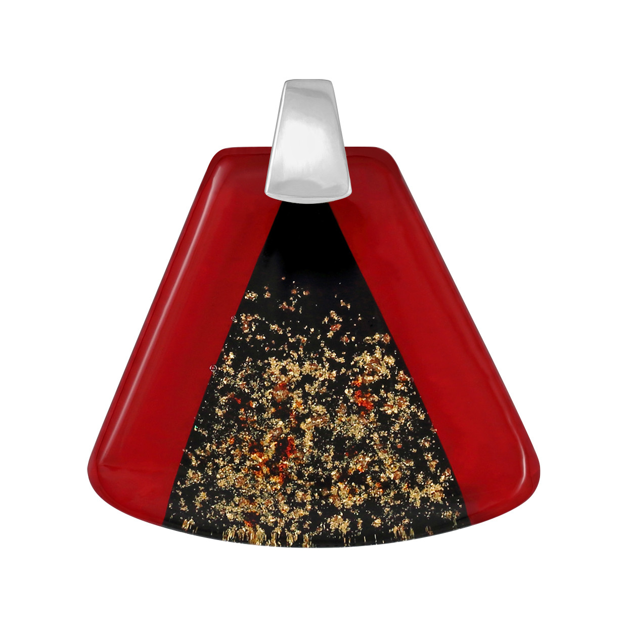 Dámský červený přívěsek Harf sklo murano