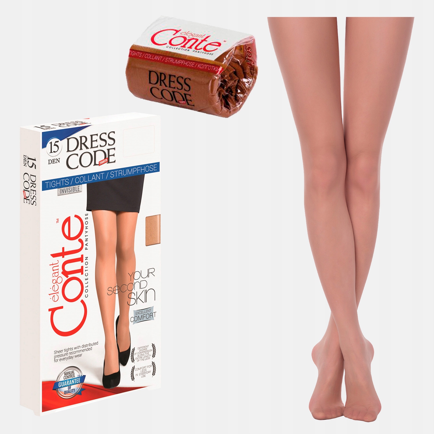 

Rajstopy Conte do torebki, Małe opakowanie r. 3