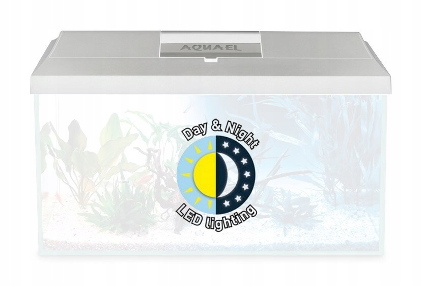 Aquael Kryt Bílý Day&Night 2.0 Leddy 60x30 Led 3 režimy osvětlení