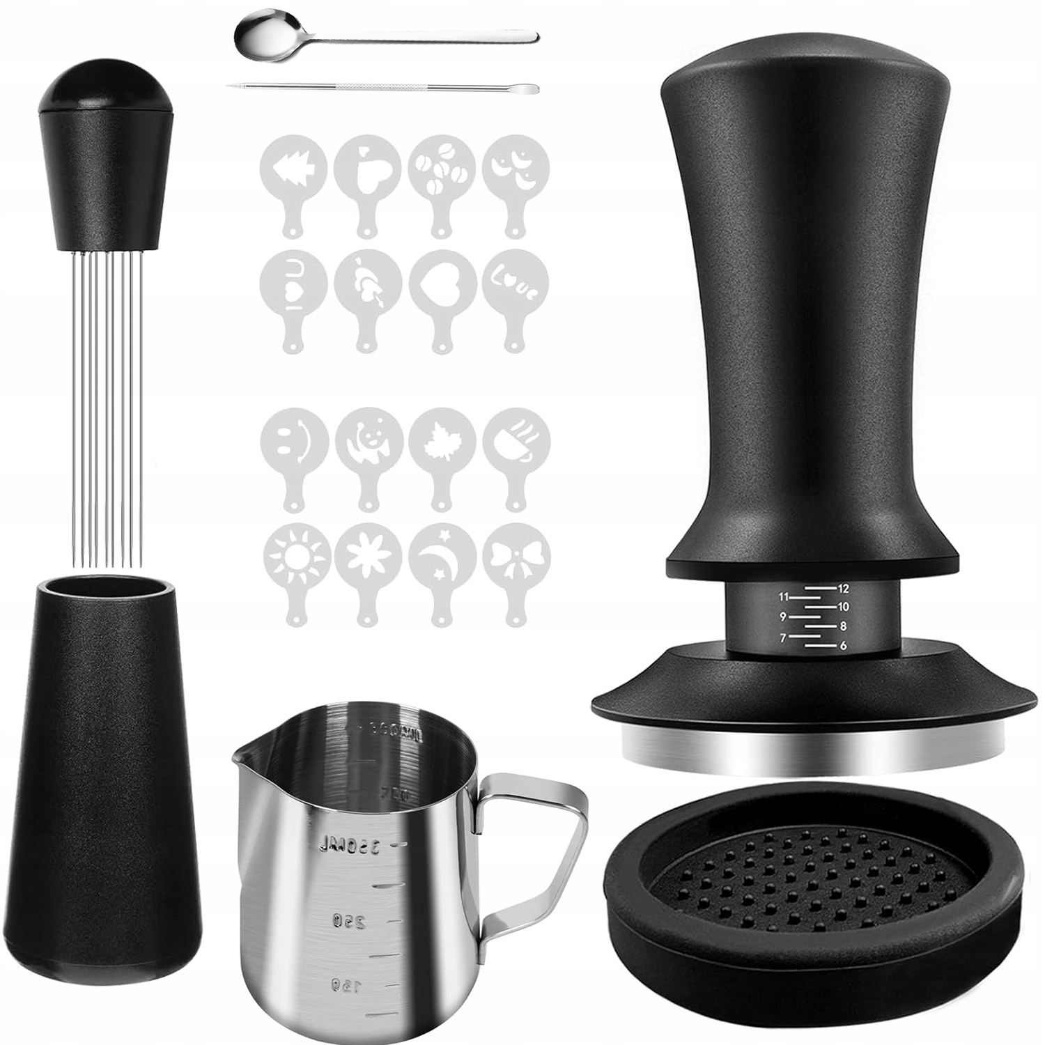 Zestaw Tamper Do Kawy Espresso 51Mm Stempel Ubijak Do Kawy,Mata Podstawka