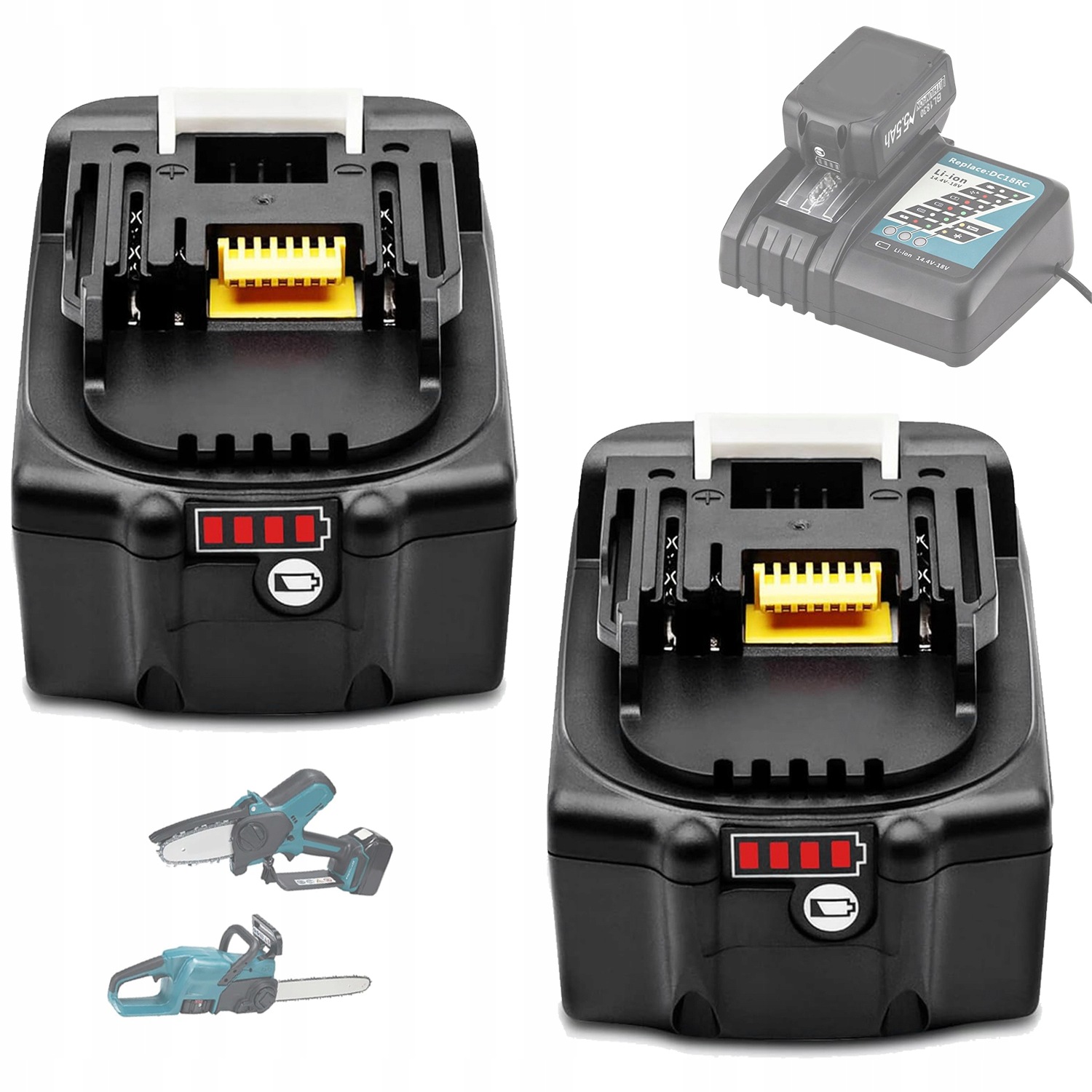 Akumulátory Pro Elektrické Nářadí 18V Silné Výkonné 2 Ks Pro Makita BL1870B