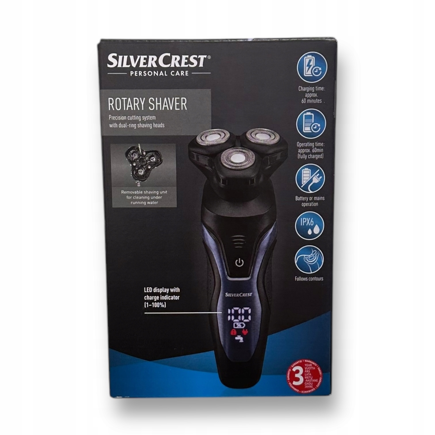 Silvercrest Personal Care Golarka rotacyjna Srr 3.7 A1