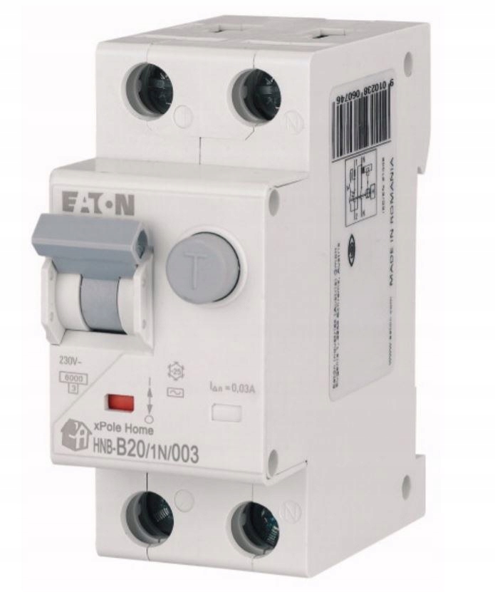 Kombinovaný vypínač 6kA typ Ac HNB-B20/1N/003