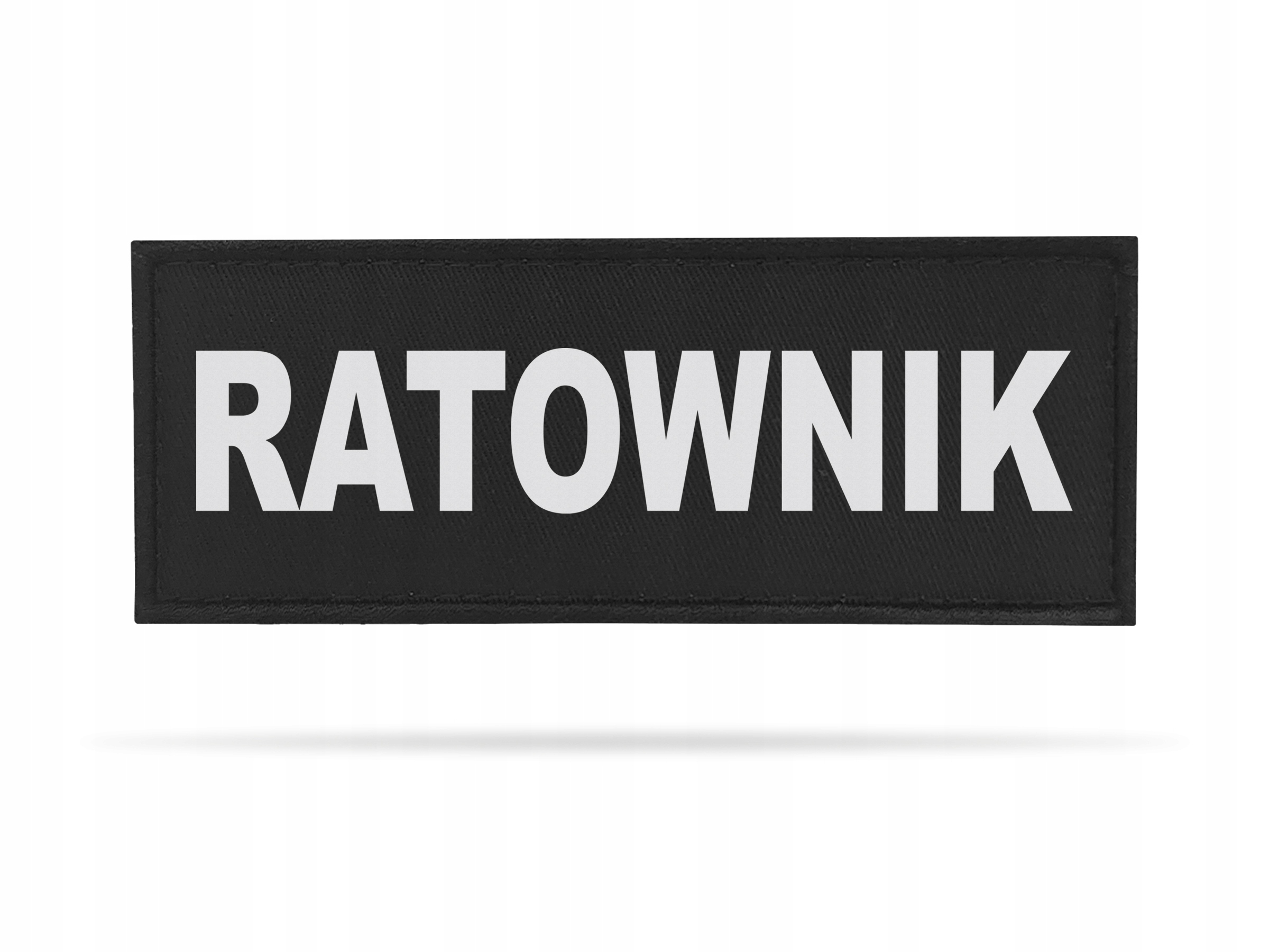 MEDYCZNA NASZYWKA ODBLASKOWA NAPIS RATOWNIK 13x5cm