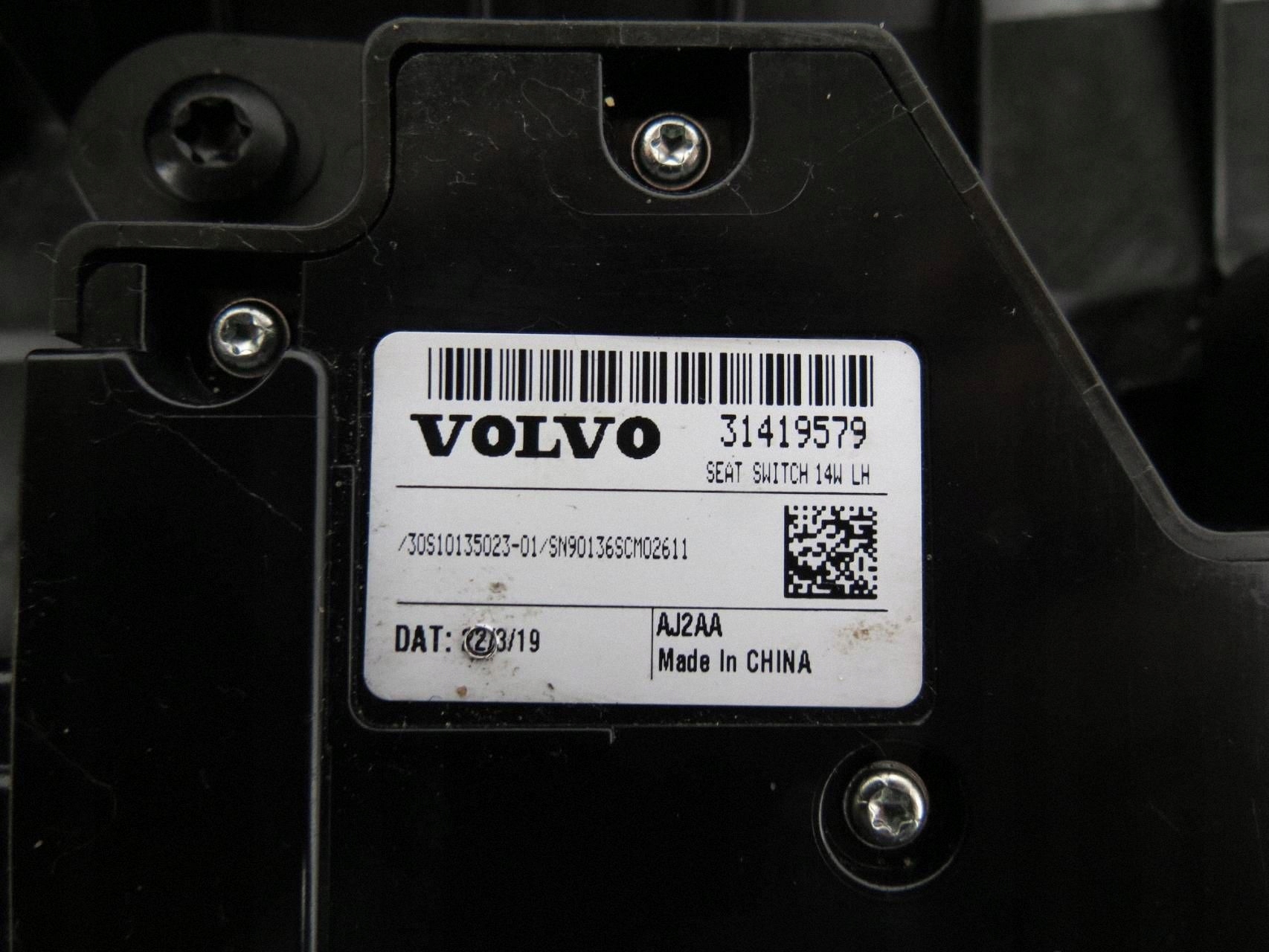 switch control seat left front VOLVO V90 CROSS COUNTRY 31419579