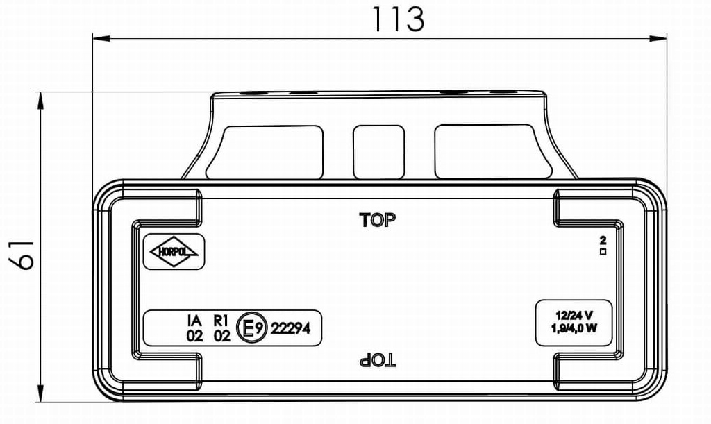 LAMPA OBRYSOWA LED OBRYSÓWKA Z KIERUNKIEM LAWETA Producent części Horpol
