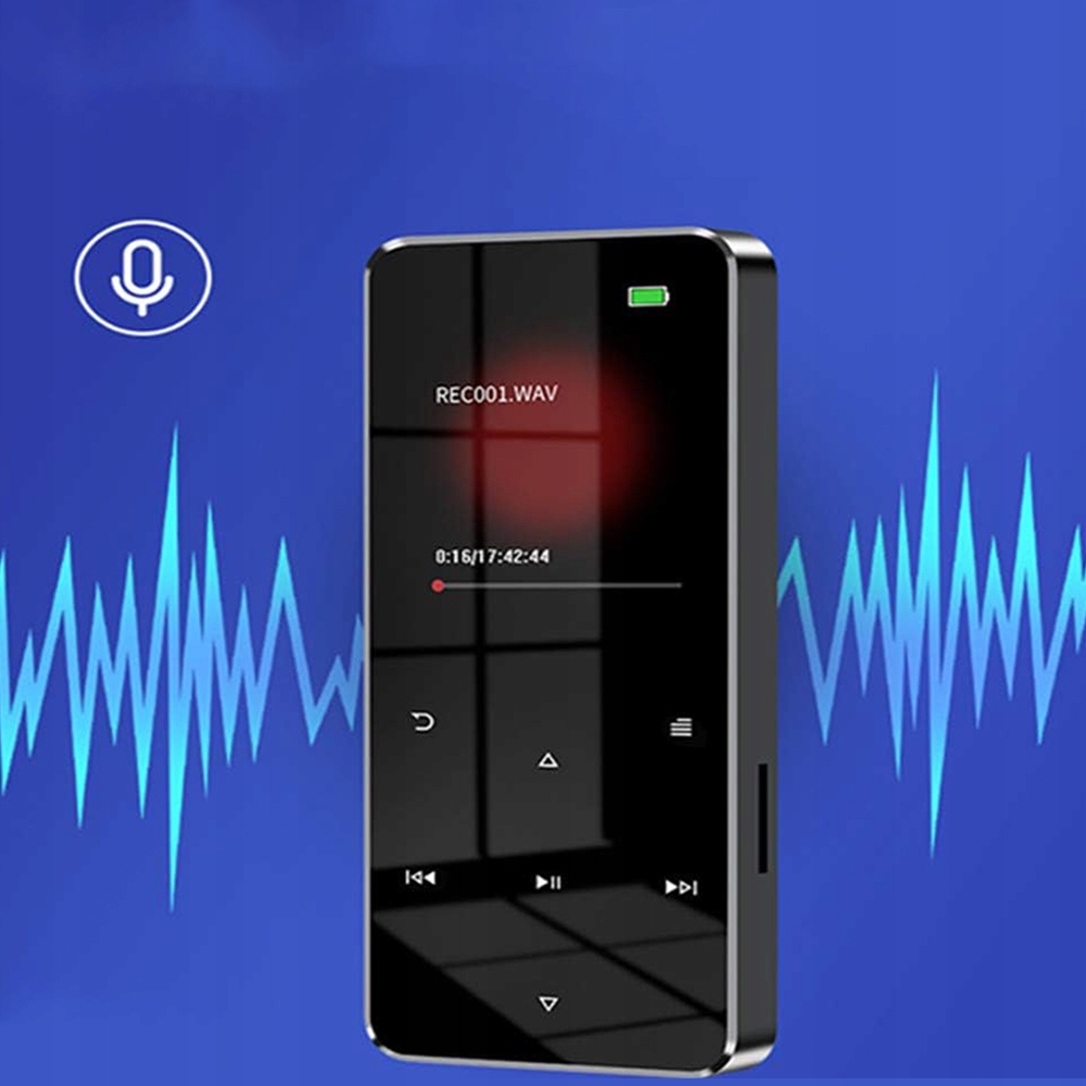 Odtwarzacz MP3 Bluetooth Wbudowana pamięć 16 GB z możliwością nagrywania Kod producenta MP3player