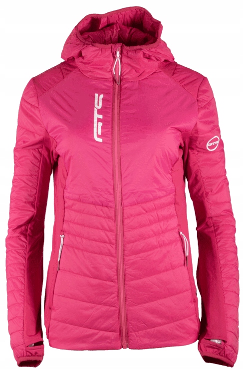 Damska lekka kurtka pikowana Gts Lady Jacket Light Padded neonowy róż Xs