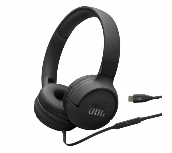 Słuchawki przewodowe Jbl Tune 520C Usb-c Nauszne Mikrofon Czarny