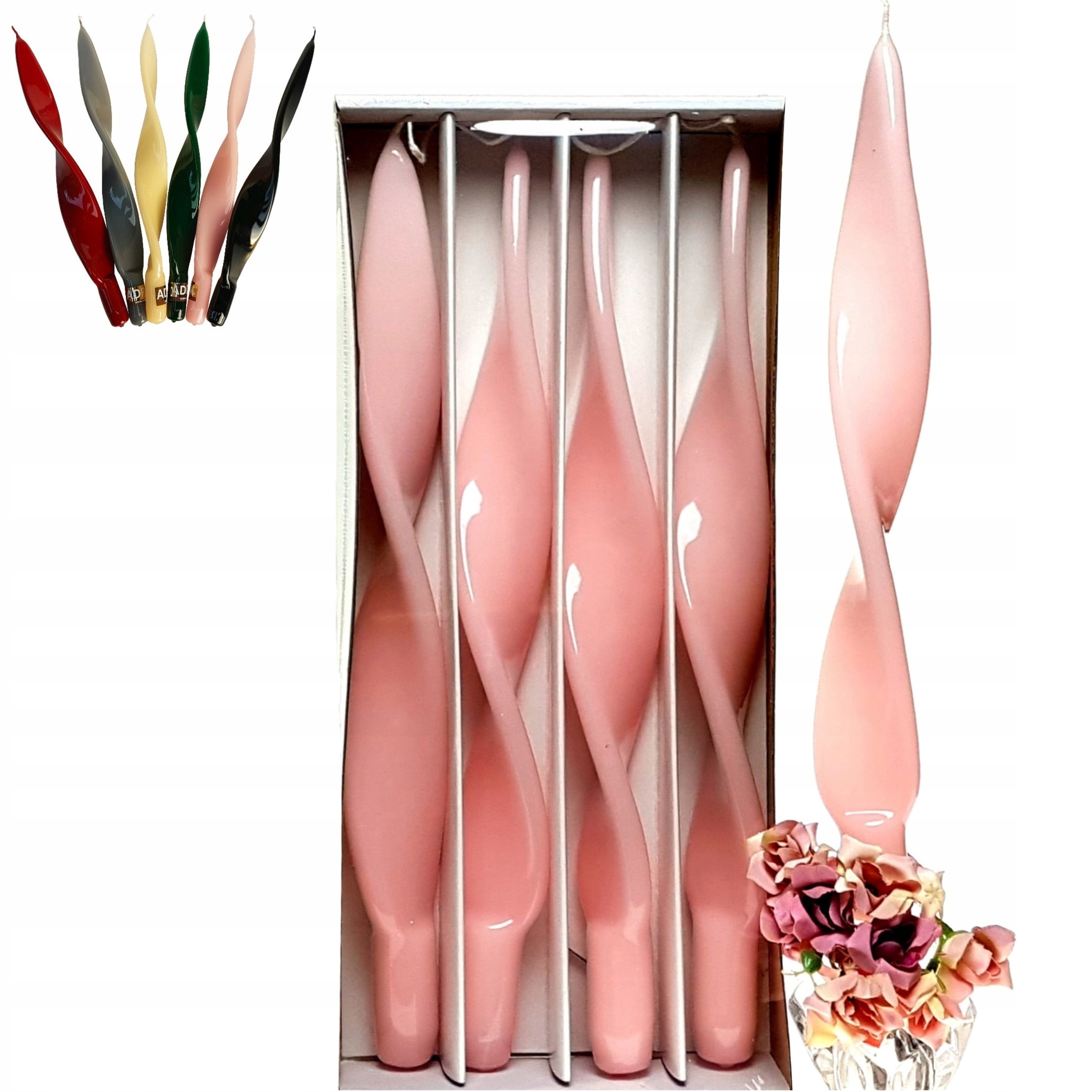 

Świece Stołowe Długie 31 cm op.4szt. J. Różowy