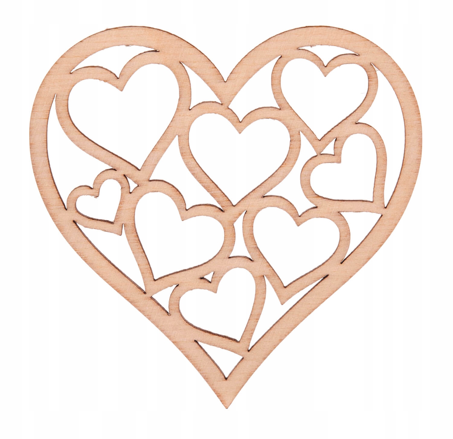 

Serce ze sklejki dekor na pudełko ozdoba 8cm