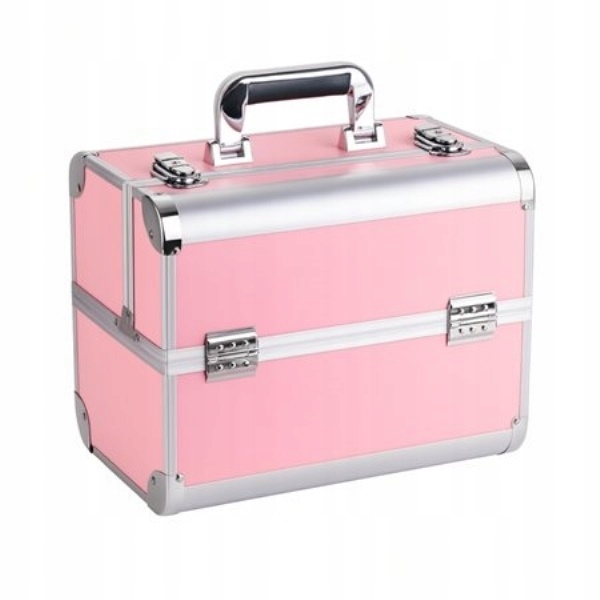 Aptel Kosmetický kufřík 35x25x31cm stříbrno-růžový CA34C (3077)