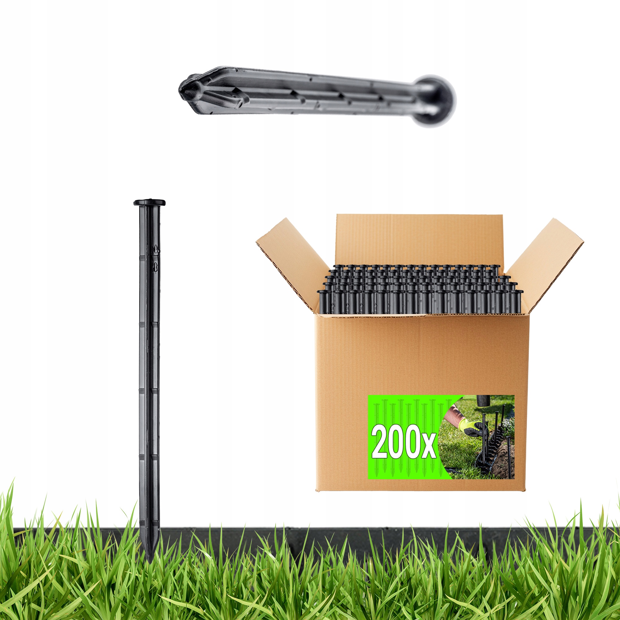 Špendlíky Kolíky Kotvy Do Agrotextilie Agrotkaniny Okraje 200ks 25cm Silné