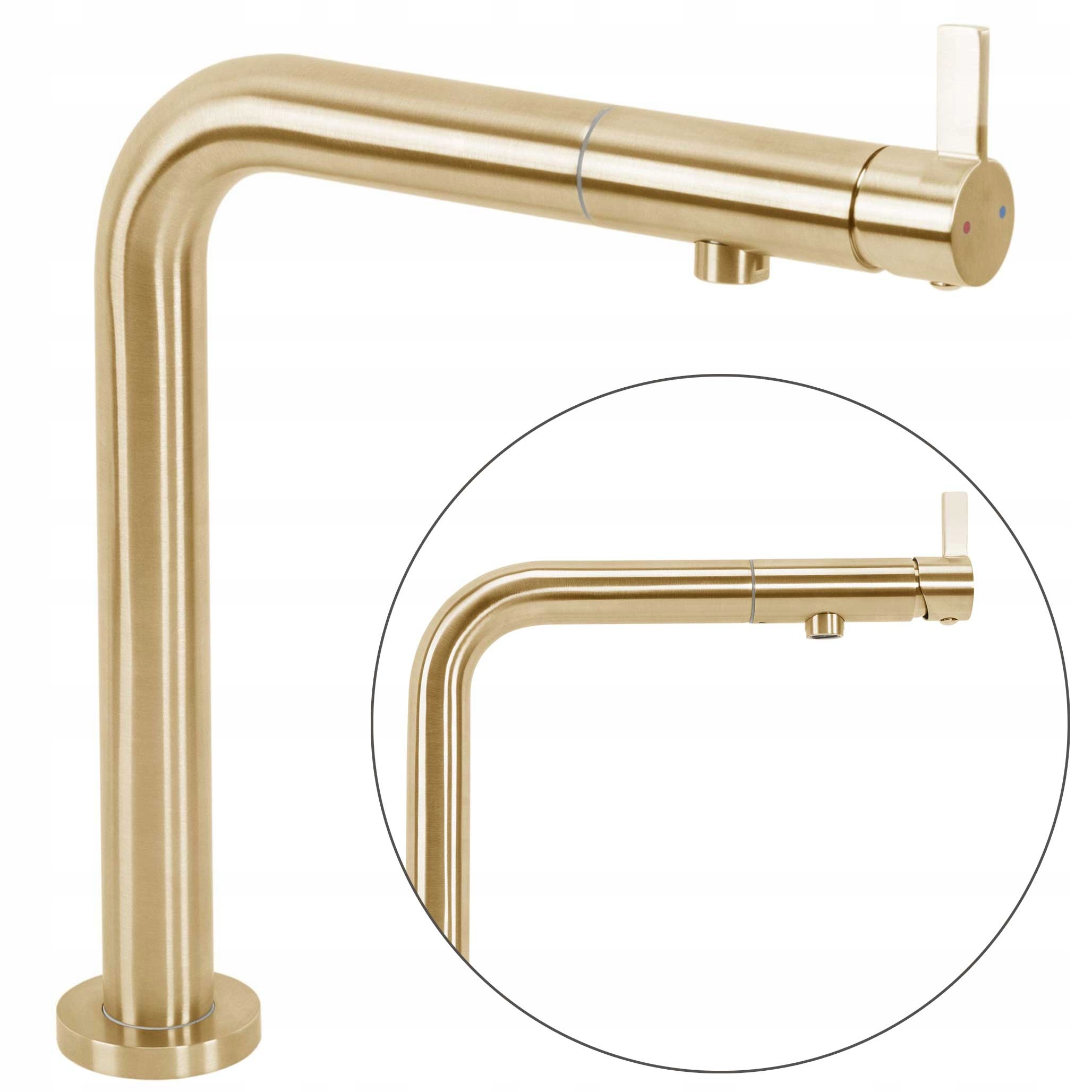 Kuchynská batéria Rea Cole Zlatá Kartáčovaná Jednoduchá Minimalistická