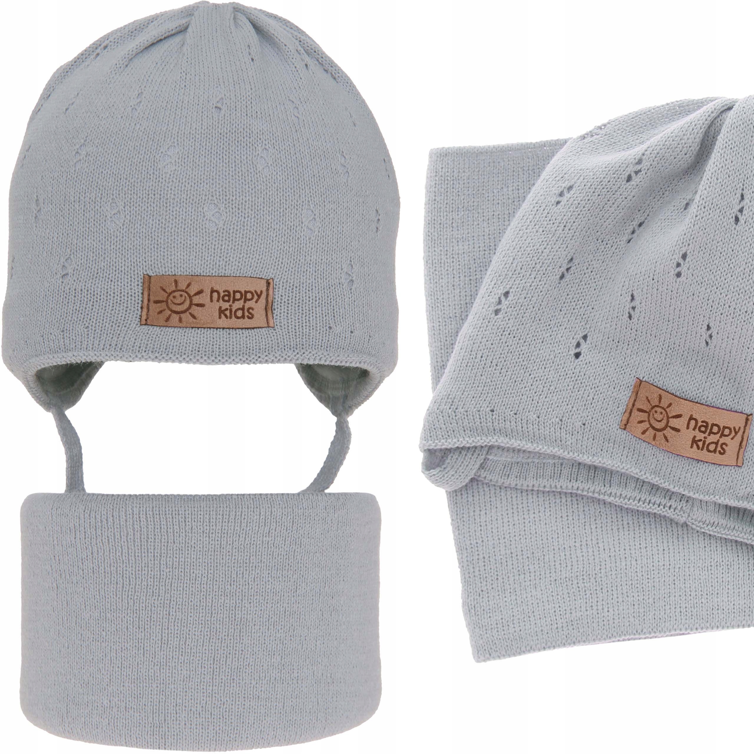 

Komplet Czapka niemowlak Komin wiosna jesień 40-42