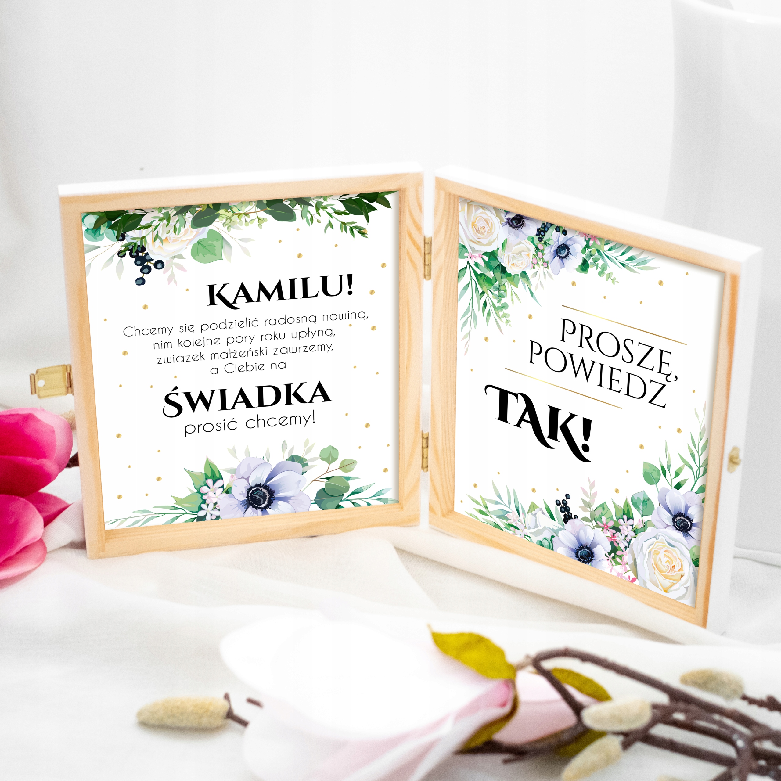 PROŚBA O ŚWIADKOWANIE ZAPROSZENIE DLA ŚWIADKA ZAPROSZENIE ŚLUBNE GRAWER Marka bez marki