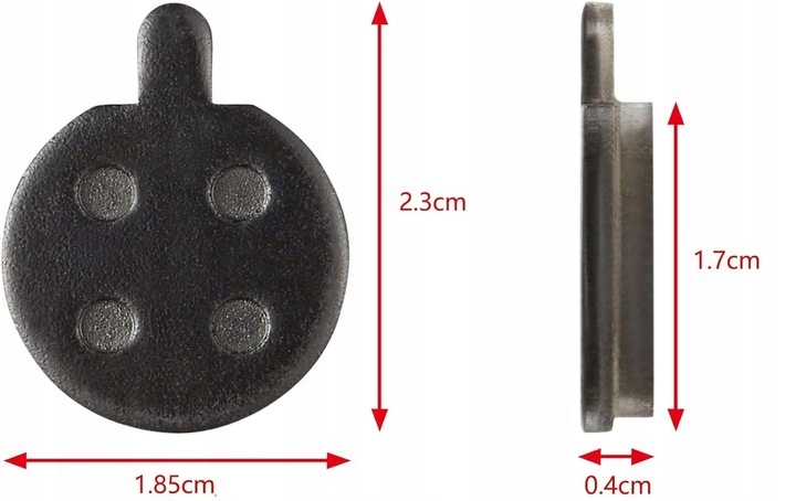 Klocki hamulcowe do Xiaomi M365 / M365 Pro / Pro 2 / 1S czarne 2 szt. Kod producenta M365 / M365 Pro / Pro 2 / 1S