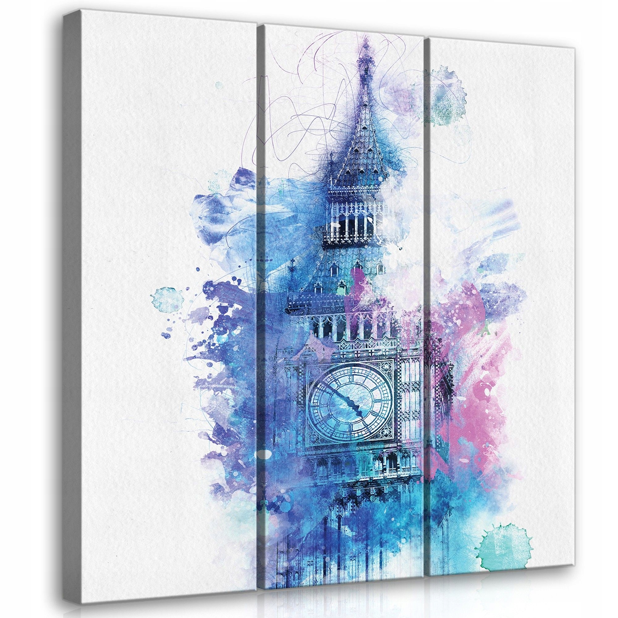 Obraz 90x100 Londýn Big Ben akvarel architektura krajina městská abstrakce