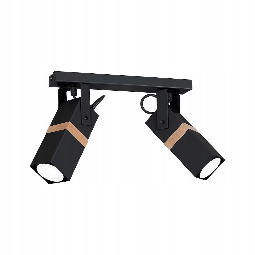 Stropná lampa Milagro Vidar Čierna 2xGU10 IP20