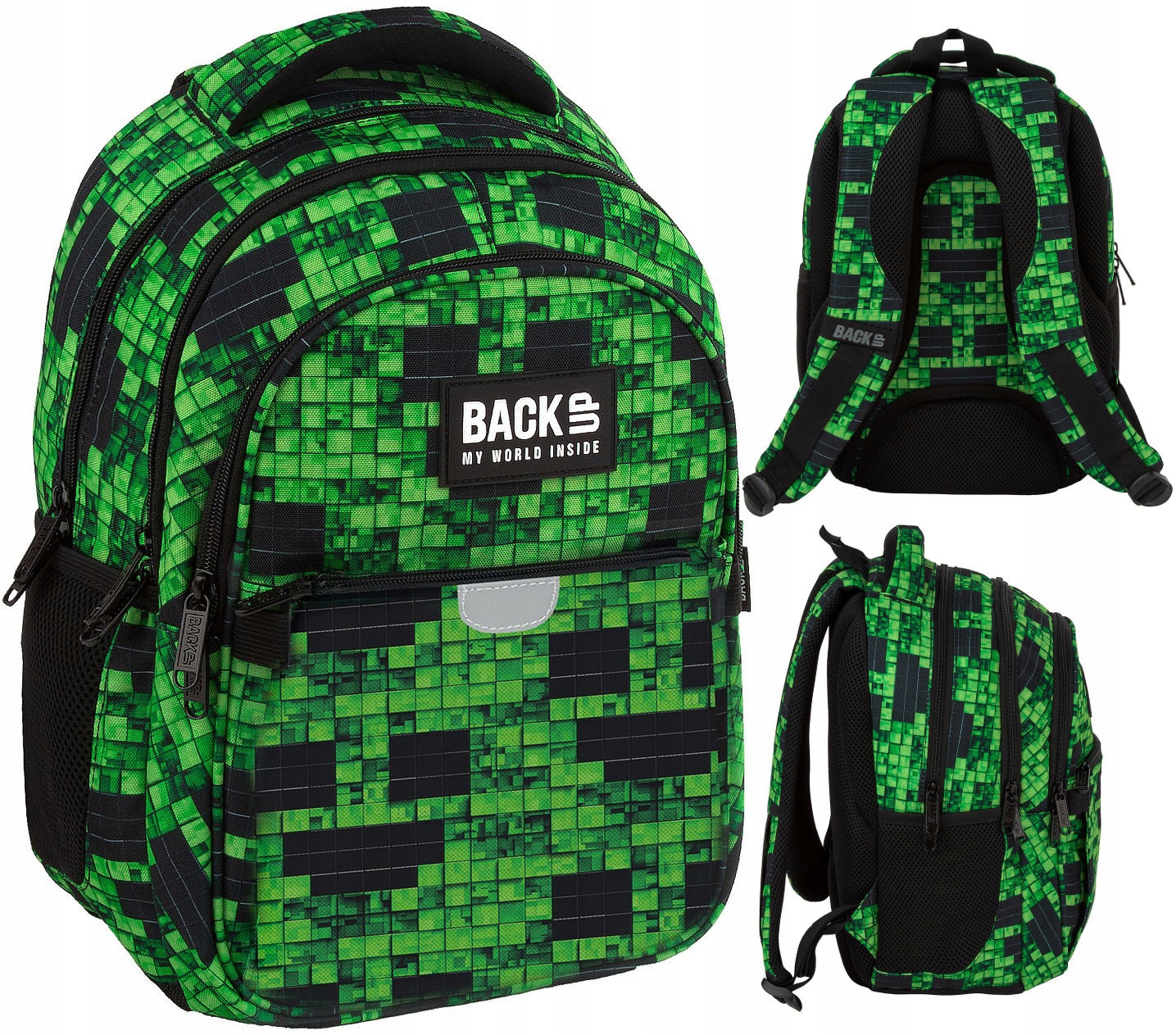 PLECAK SZKOLNY BACKUP P64 SLINKER PIXELE KLOCKI KWADRATY KLASA 1 - 3