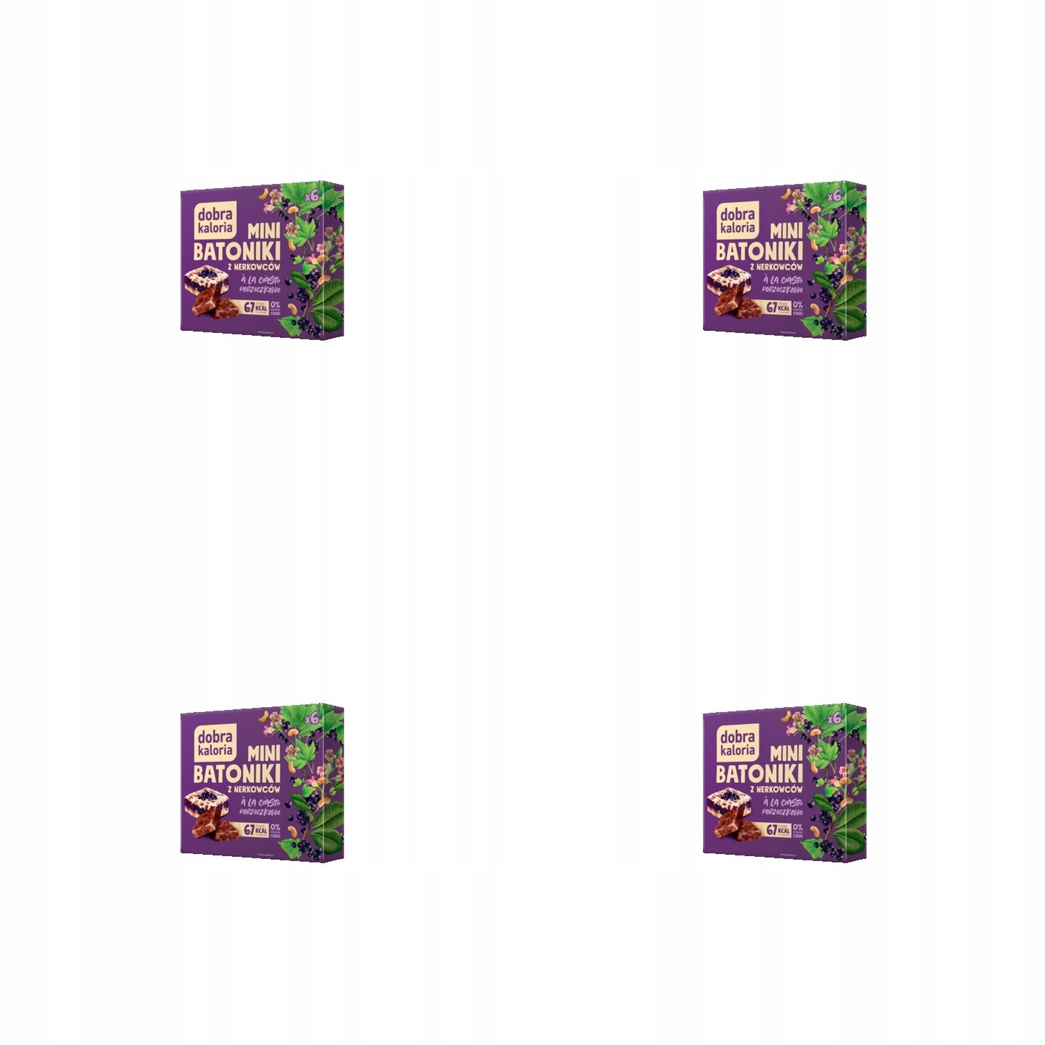 Levně 4x 108g Dobra Kaloria mini tyčinky s kešu a la rybízovým koláčem