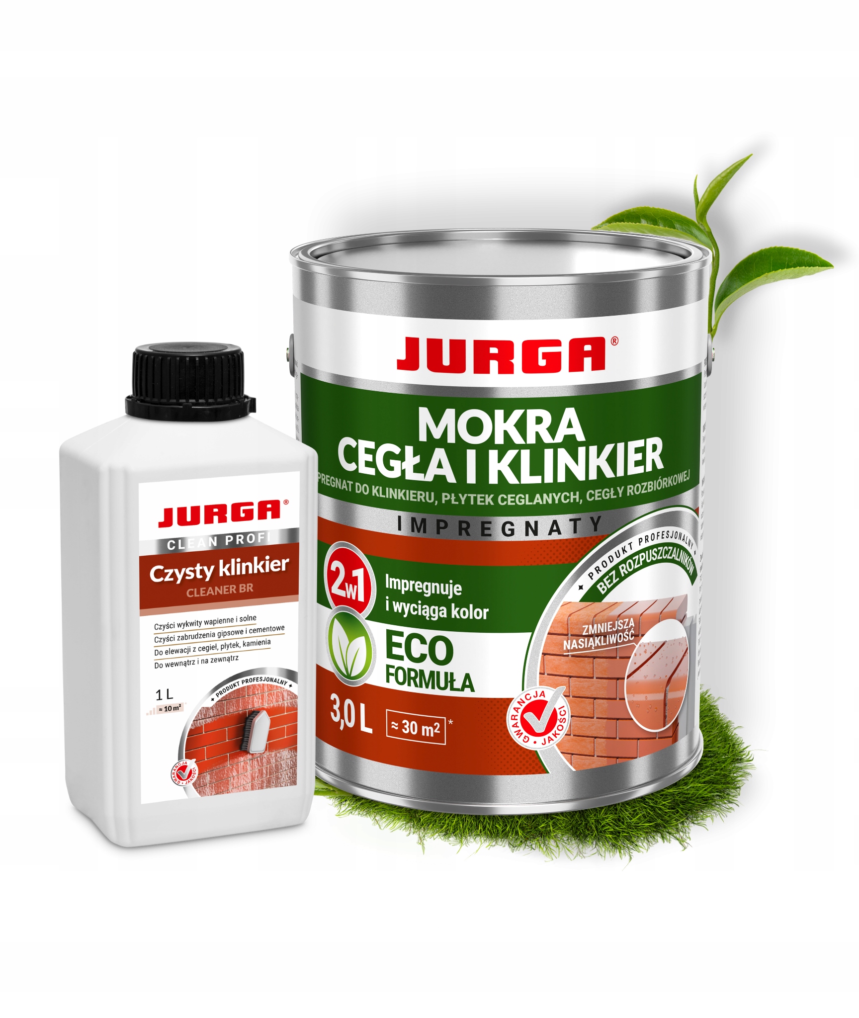 Zestaw Impregnat do Cegły starej Klinkieru zewnątrz 3L Płyn czyszczący 1L