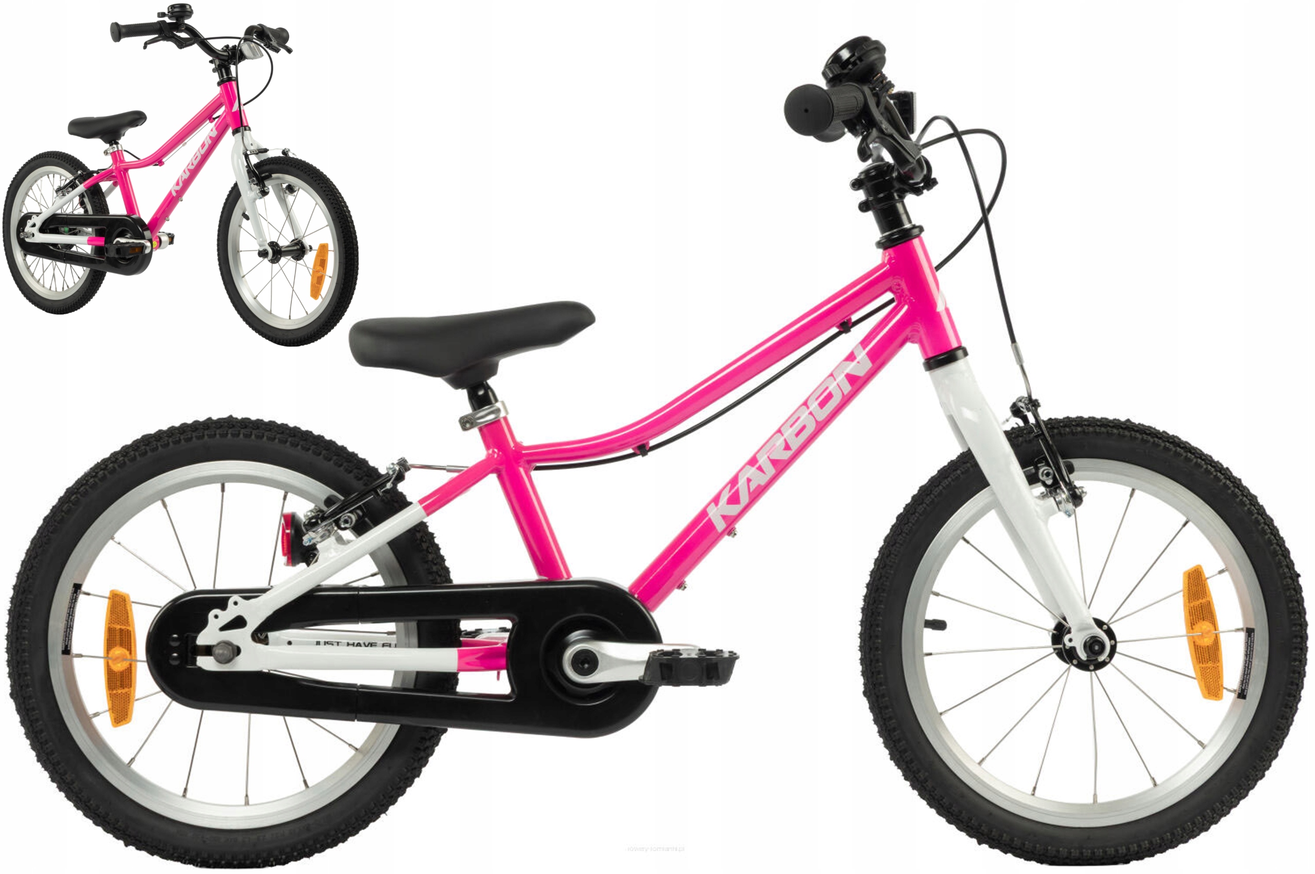 Rower dziecięcy 18" Karbon Superlight różowy R25 Lekki