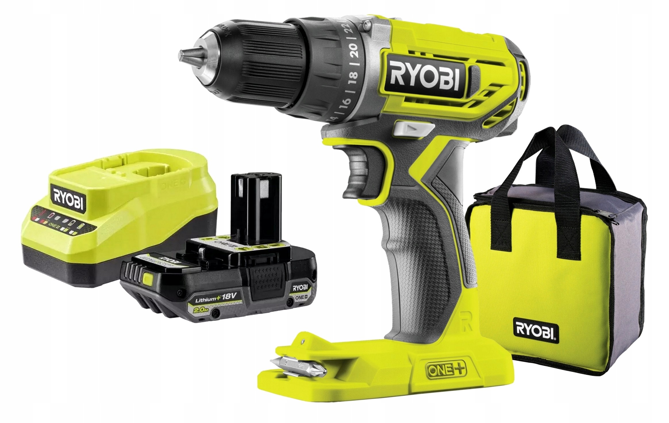 Ryobi R18DD3-120S Wkrętarka 50Nm 18V 2.0Ah
