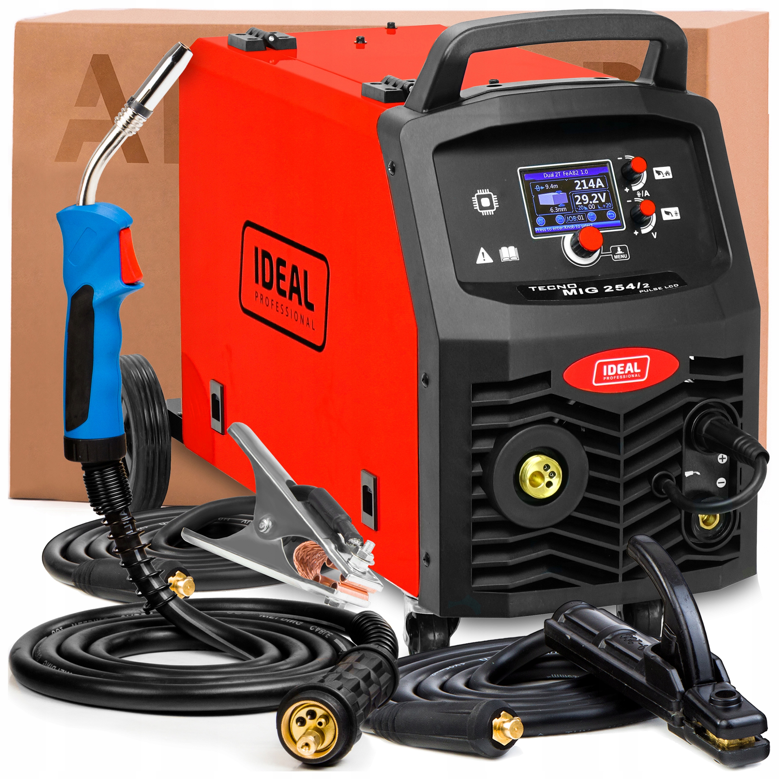 Svařovací Stroj Ideal Tecno Mig 254/2 Pulse 230/400V 250A Synergie Mma Tig Lift