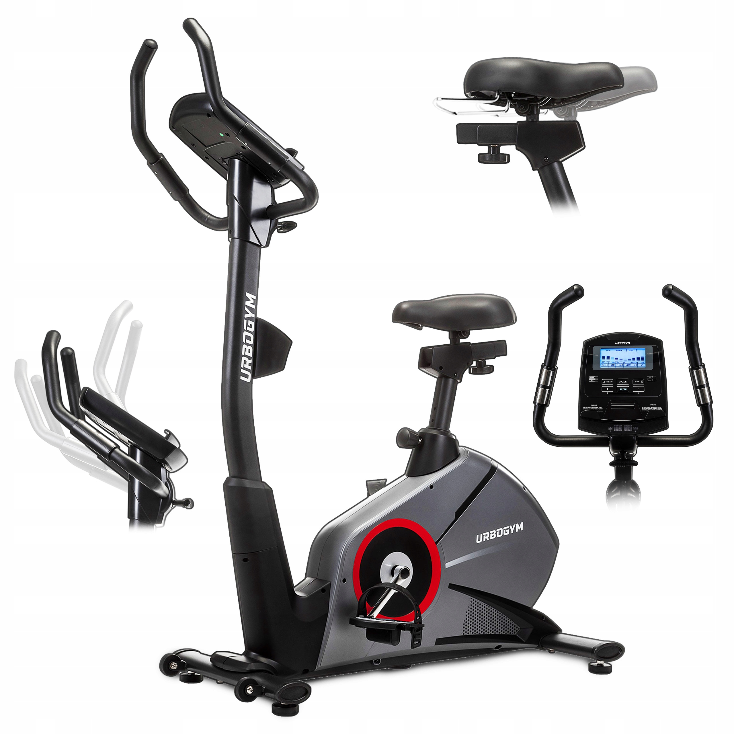 Rower treningowy magnetyczny regulowany pionowy duży stabilny do 150kg Lead