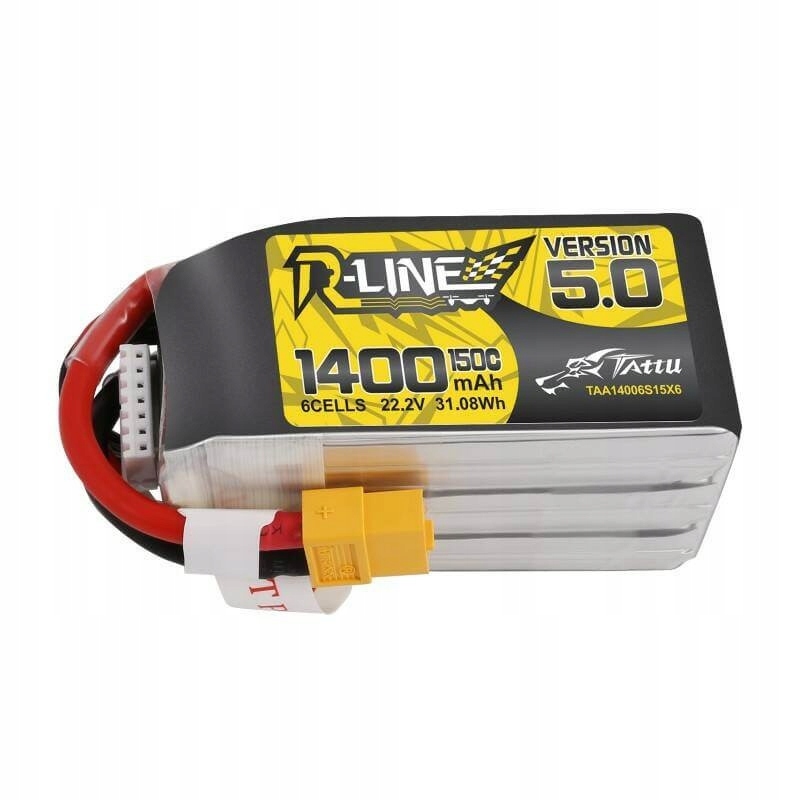 Lipo baterie Tattu R-Line 5.0 6S 22.2V 1400mAh 150C XT60