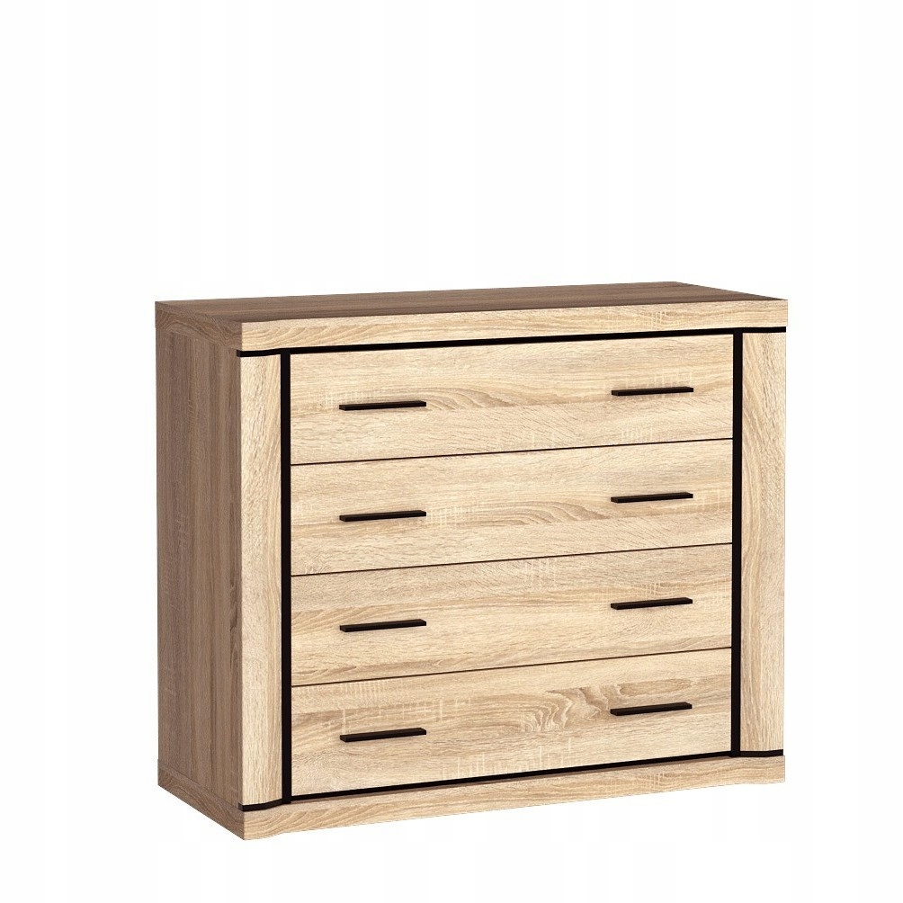 Komoda Malaga 107 cm do obývacího pokoje Ložnice Dub sonoma