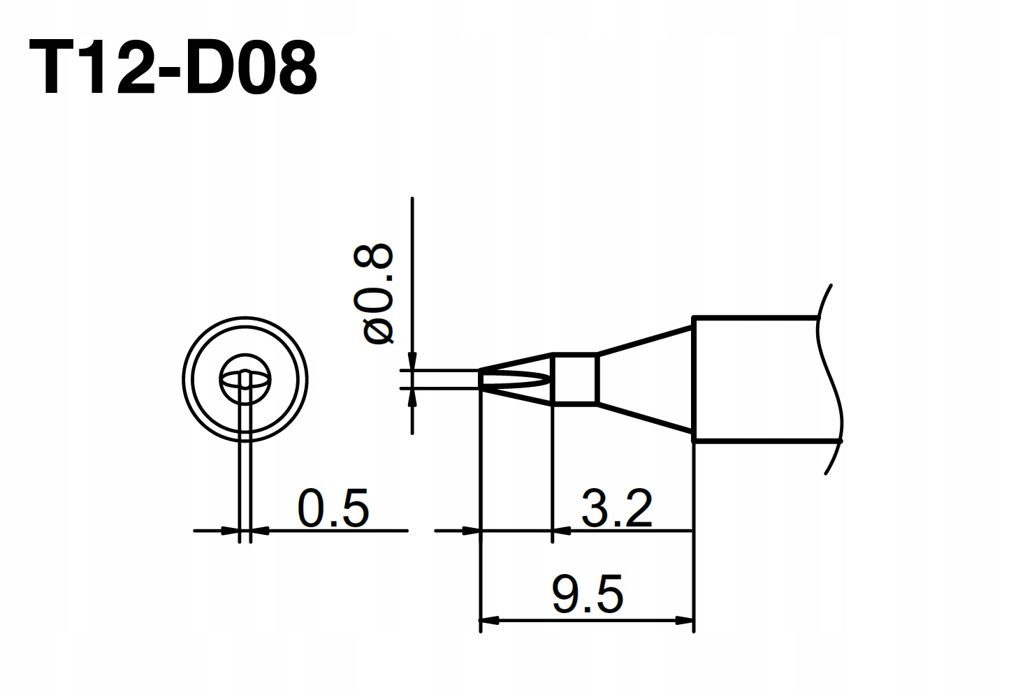 GROT DO LUTOWNIC BAKON AOYUE GM-951 HAKKO T12-D08 Model T12