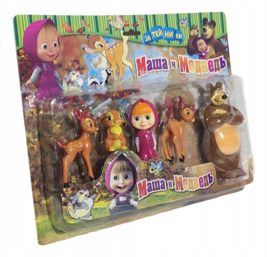 MASZA I NIEDŹWIEDŹ FIG.JELONKI KRÓLIK ZEST 5 SZT